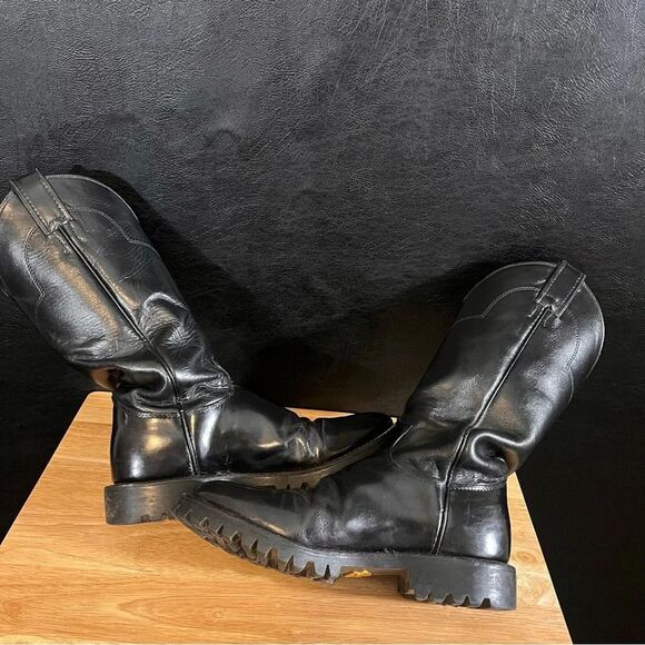 Justin Black Round Toe Boots‎ Size 6 1/2 D - Picture 7 of 11
